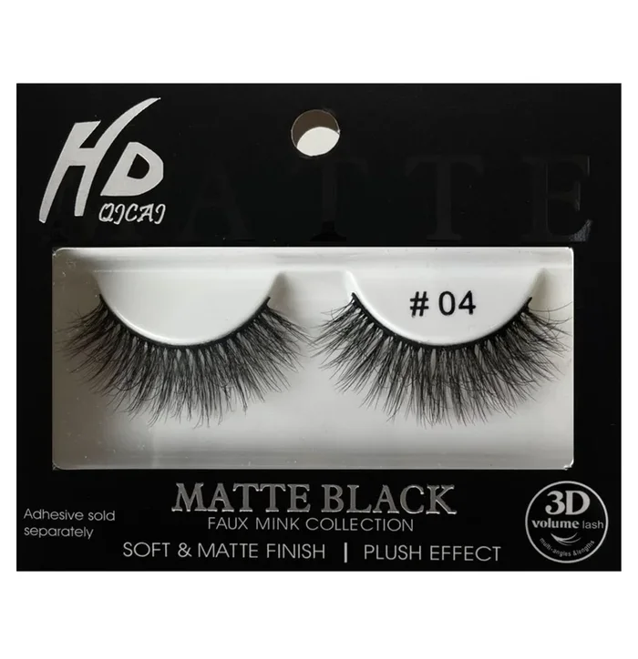 #04 HD Matte Black 3D Faux Mink Lashes