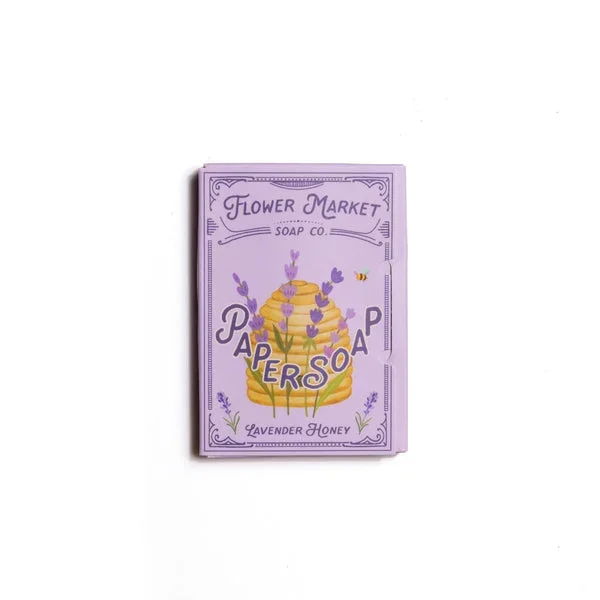 123 Farm – Paper Soap – Lavender Honey Scent, Travel Size, 50 Sheets