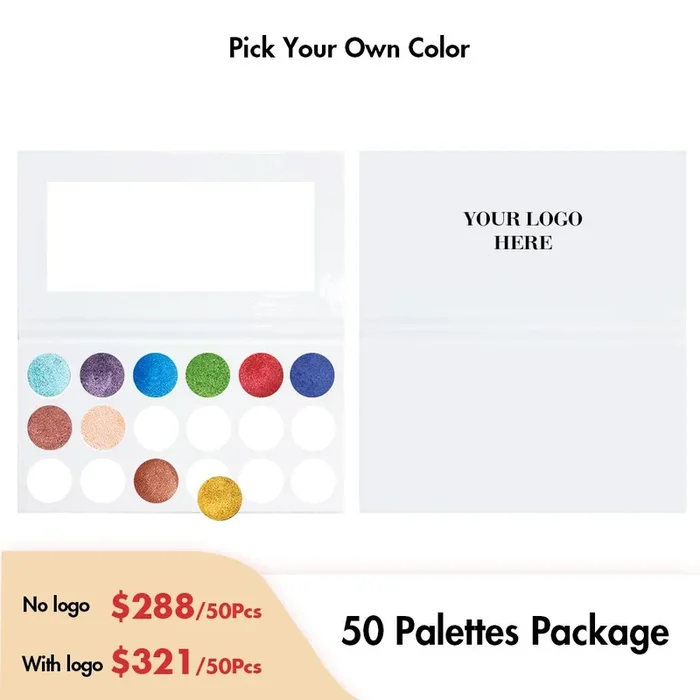 18 Colors Diy Eyeshadow Palette 【50pcs】