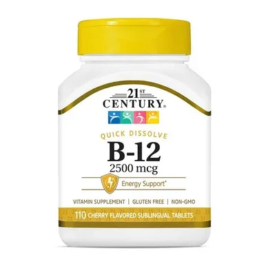 21St Century B 12 2500 Mcg Sublingual Tablets, 110 Count