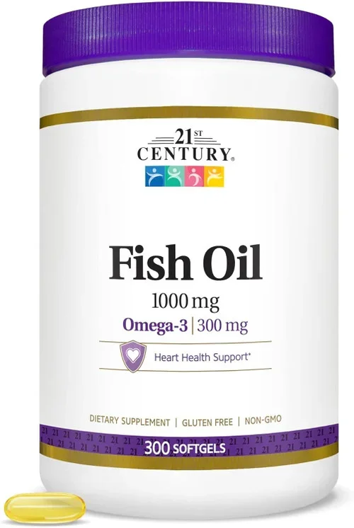 21st Century Fish Oil 1000 mg Omega Thrifty White Health Essentials