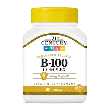 21St Century Vitamin B100 Complex Prolonged Release Caplets 60 Ea