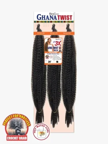 3X Afro Twist Bulk 24″ Beauty Element Realistic Crochet Braid