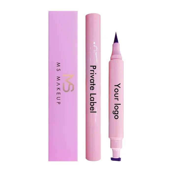4 Kinds 2 in 1 Pink Tube Eyeliner Seal & Pen