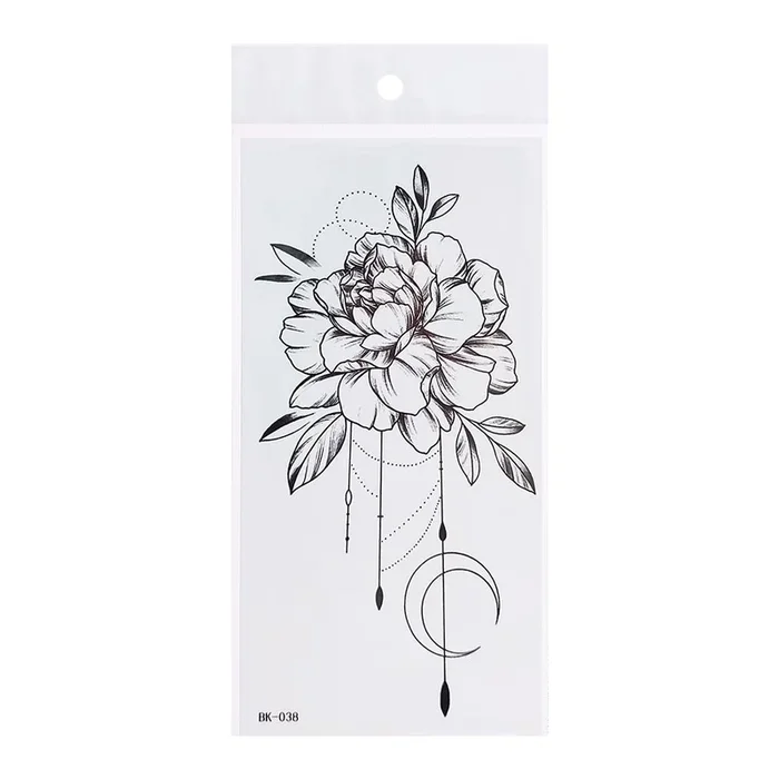 40 Kinds of Sketch Flower Tattoo Stickers