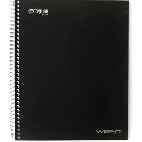 5 Subject Wirebound Notebook w/Poly Cover Thrifty White Health Essentials