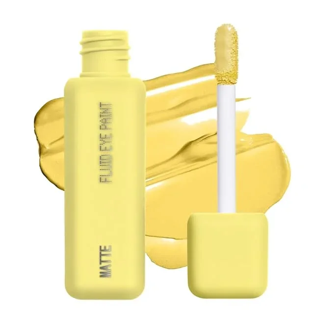 about-face Matte Fluid Eye Paint Incoming – High-Pigment Liquid Eyeshadow, Long-Lasting, No-Budge Matte Finish, Vegan & Cruelty-Free (Mellow Yellow)
