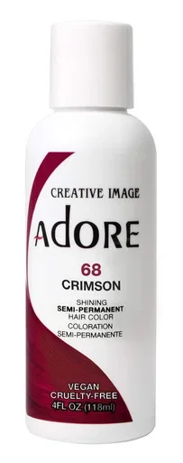 Adore Semi Permanent Hair Color Vegan and CrueltyFree Hair Dye 4 Fl Oz 068 Crimson