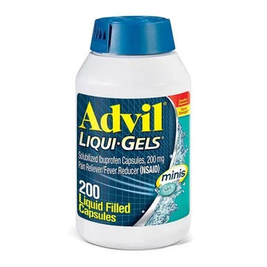 Advil LiquiGels Minis Pain Reliever Fever Reducer 200 Ct