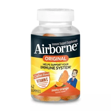 Airborne Immune Support Gummies with Vitamin C & Zinc Orange 42ct