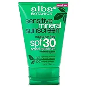 Alba Botanica Fragrance Free Spf 30 Very Emollient Mineral Sunscreen 4 Oz