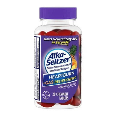 AlkaSeltzer Heartburn + Gas Reliefchews Tropical Punch 28 Count