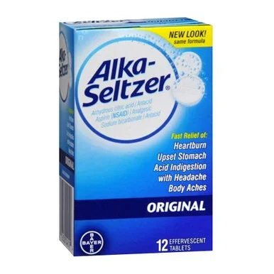 AlkaSeltzer Original Effervescent Antacid Tablets 12 Ea