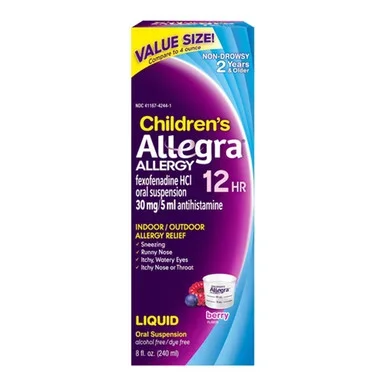 Allegra Children’S Allergy Relief Berry Syrup 8 Fl Oz