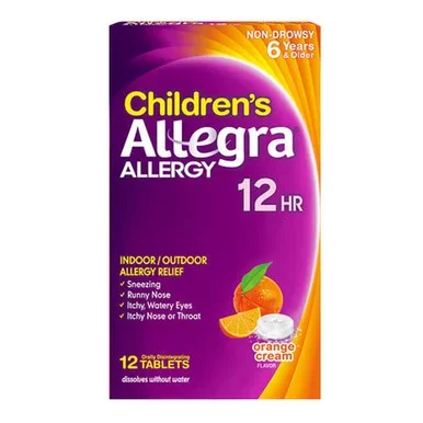 Allegra Children’S Allergy Relief Quik Melts Orange Cream Tablets 12 Ea