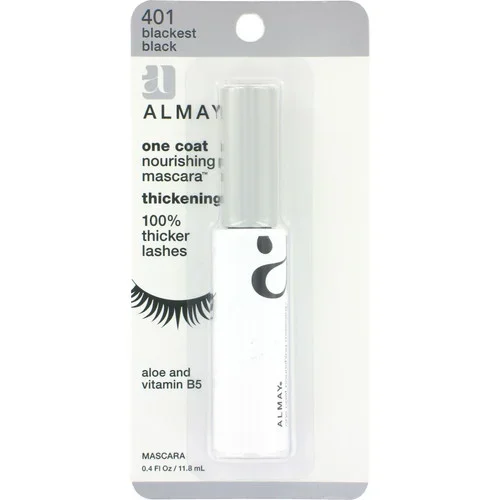 Almay One Coat Thick Mascara, Black/Black Thrifty White Health Essentials