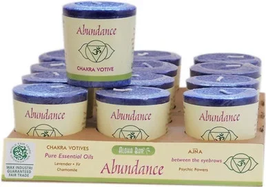 Aloha Bay Abundance, Chakra Energy Votive Candle,2 Oz