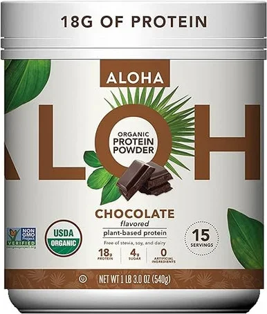 Aloha Organic Chocolate Plant Protein Powder 1.22 Lb