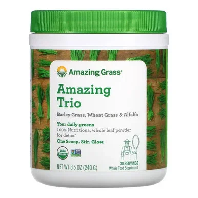 Amazing Grass Trio Powder Barley Wheat Alfalfa 8.5 Oz