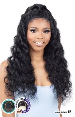 Angie Synthetic Hair HD Lace front Wig Model Model