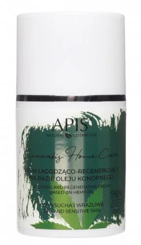 APIS – Cannabis Home Care – Soothing and regenerating face cream with hemp oil – Dry and sensitive skin – 50 ml