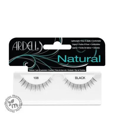 Ardell Eyelash Natural 108 Black 1 Ct