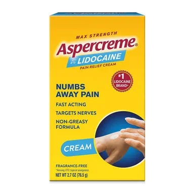 Aspercreme With Lidocaine Maximum Strength Pain Relief Cream 2.7 Oz