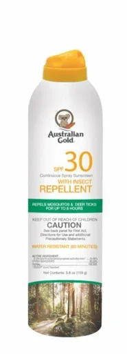 Australian Gold Insect Repellent Continuous Sunscreen Spray SPF 30 5.6 fl oz