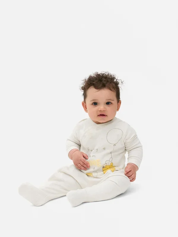 Baby Boys;Girls;Unisex Oatmeal Disney’s Winnie The Pooh Sleepsuit Penneys