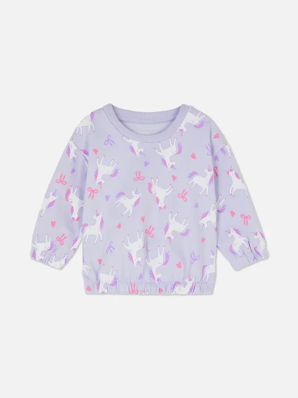 Baby Girls Light Purple 036mths Printed Sweatshirt Penneys