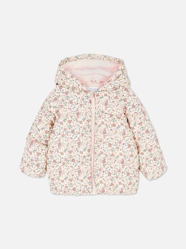 Baby Girls Multi 036mths Ditsy Floral ZipUp Puffer Jacket Penneys