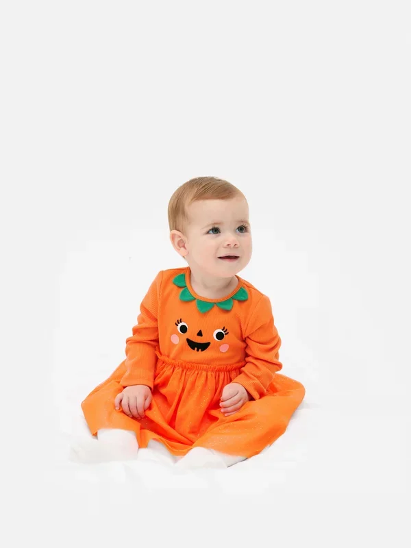 Baby Girls Orange 036mths Halloween Pumpkin Tutu Dress Penneys
