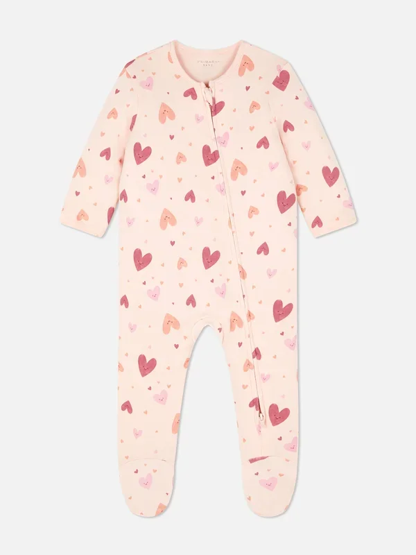 Baby Girls Pink 018mths ZipUp Newborn Sleepsuit Penneys