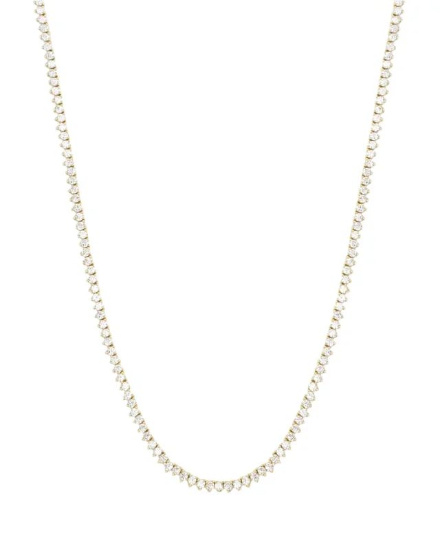 Baby Not Your Basic Tennis Necklace – Gold 18″