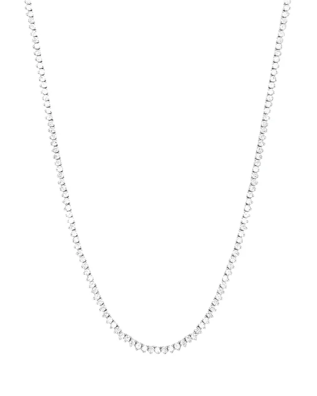 Baby Not Your Basic Tennis Necklace – Silver 16″