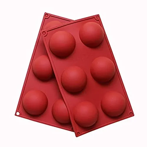 BAKER DEPOT 6 Holes Hot Chocolate Bomb Mold Dome Silicone Mould