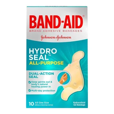 Band Aid Brand Hydro Seal All Purpose Adhesive Bandages, 10 Ea
