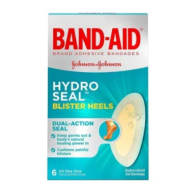 BandAid Brand Hydro Seal Adhesive Bandages For Heel Blisters, 6 Ct