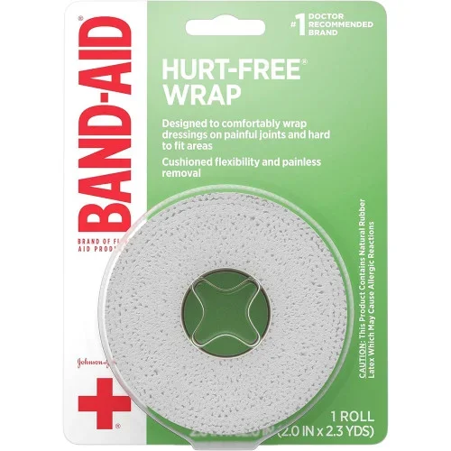 BandAid HurtFree Wrap Medium 2″x2.5yd