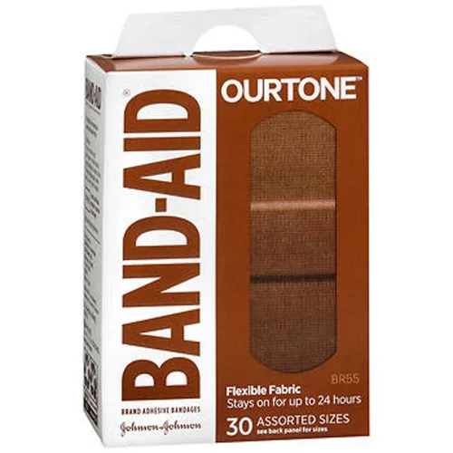 BandAid OurTone Adhesive Bandages Assorted Sizes BR55 Thrifty White Health Essentials