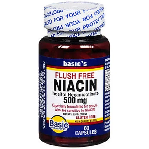 Basic Vitamins Niacin 500 mg Capsules Flush Free Thrifty White Health Essentials