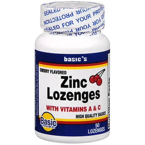 Basic Vitamins Zinc Lozenges Cherry Flavored Thrifty White Health Essentials