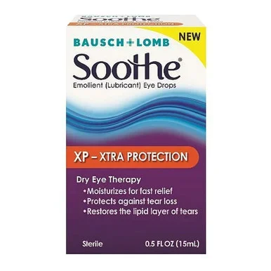 Bausch And Lomb Soothe Emollient Lubricant Eye Drops, Xtra Protection 0.5 Oz