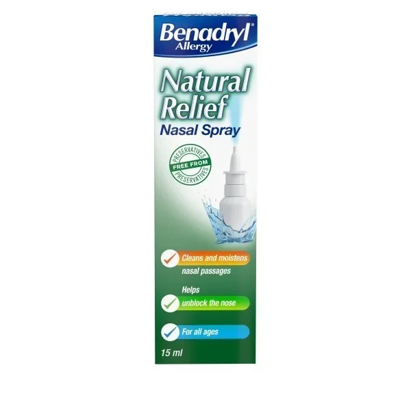Benadryl Allergy Natural Relief Nasal Spray 15ml Health & Wellbeing