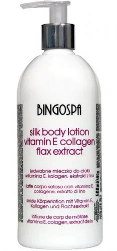 BINGOSPA – Silk Body Milk with Flax, Vitamin E and Collagen – 500 ml