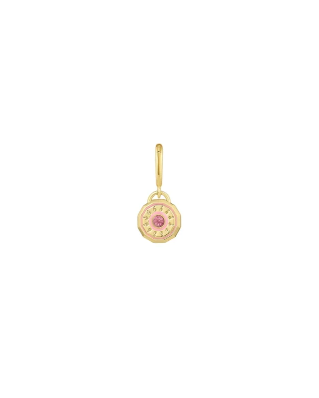Birthstone Pink Tourmaline Charm