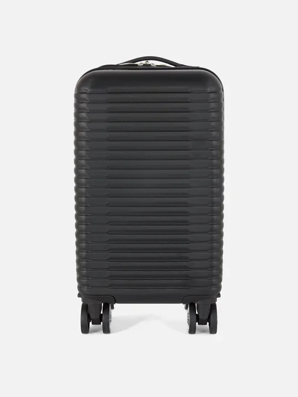 Black 8Wheel Hard Shell Underseat Suitcase Penneys