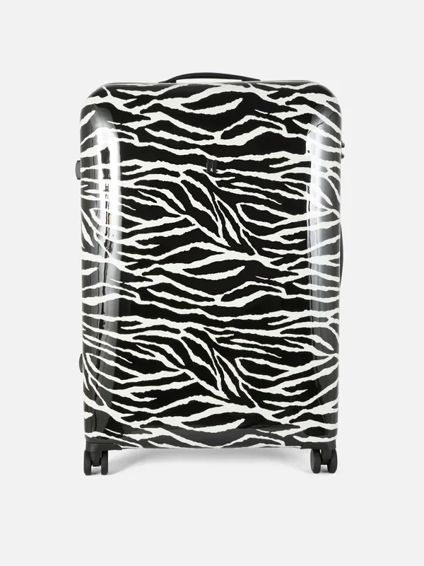 Black/White Zebra Pattern HardShell Suitcase Penneys