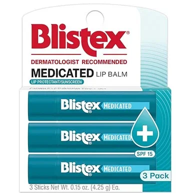 Blistex Medicated Lip Balm Spf 15 3 Ct