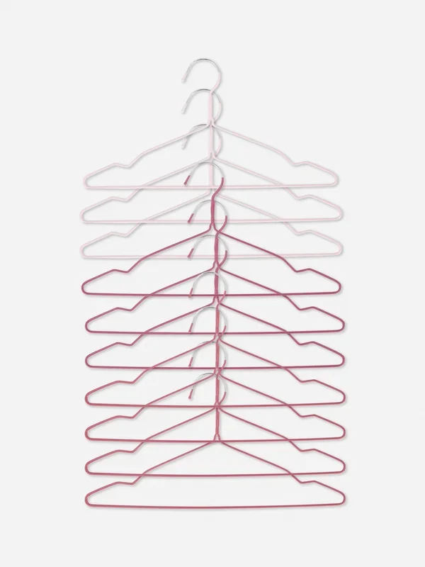 Blush 10pk Coated Metal Hangers Penneys